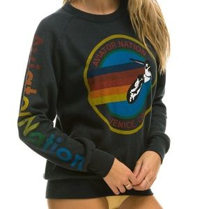 New without tag! Never worn. Aviator Nation Charcoal Crewneck
